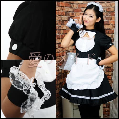 エロコスプレ セクシーメイド服コスプレ衣装四点セット